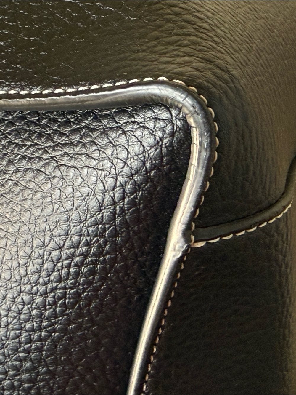 Stella McCartney Black Vegan Leather Perforated Logo Tote with Mustard Interior - Picture 6 of 12